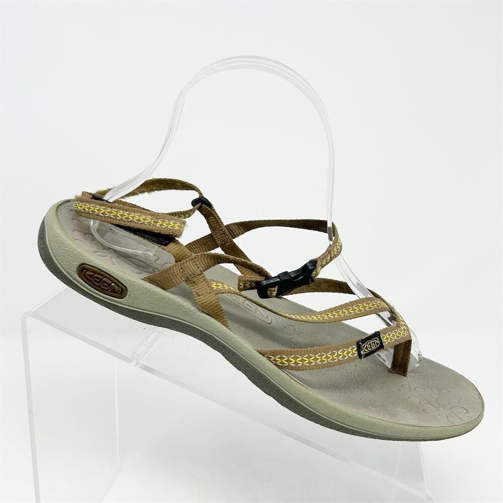 KEEN Women's Strappy Buckle Slingback Sandals Brown Size 10 Summer Casual
